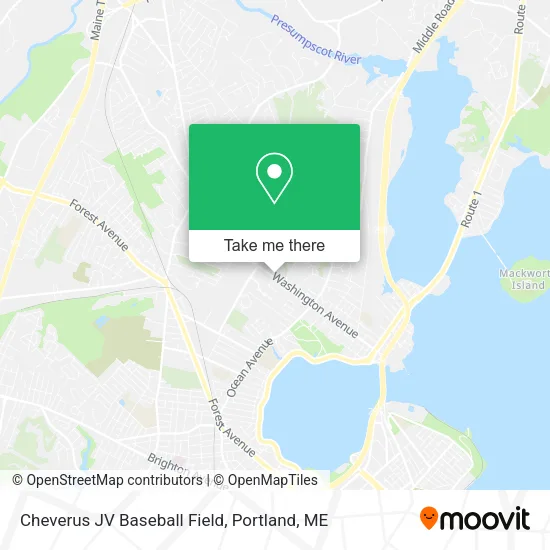 Cheverus JV Baseball Field map