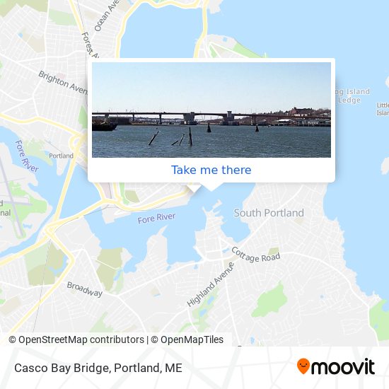 Casco Bay Bridge map