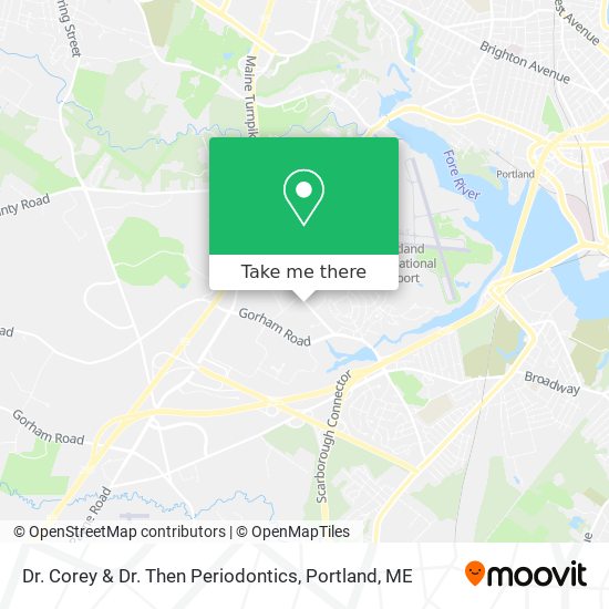 Dr. Corey & Dr. Then Periodontics map