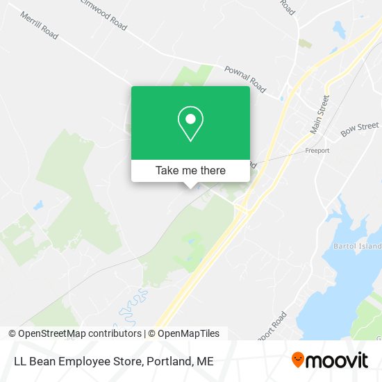 LL Bean Employee Store map