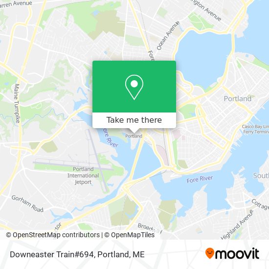 Mapa de Downeaster Train#694