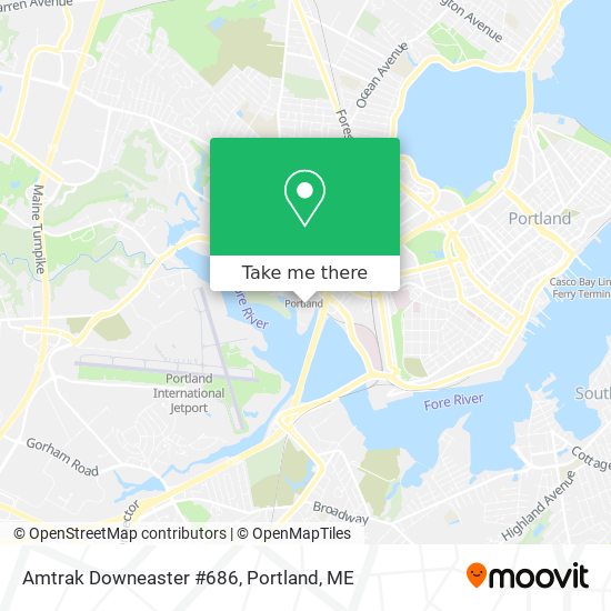 Mapa de Amtrak Downeaster #686
