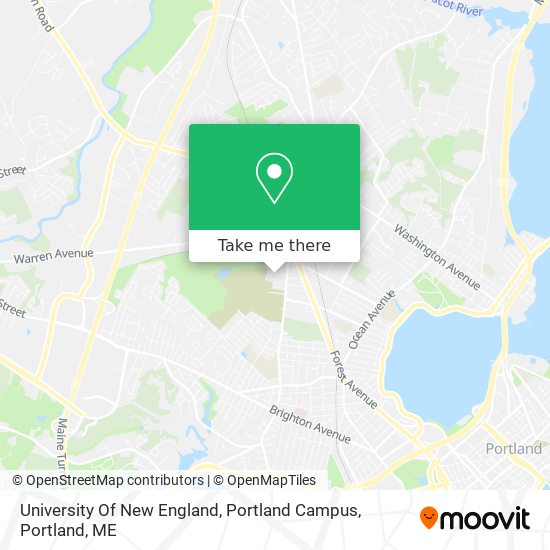 University Of New England, Portland Campus map