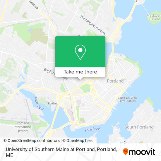 University of Southern Maine at Portland map