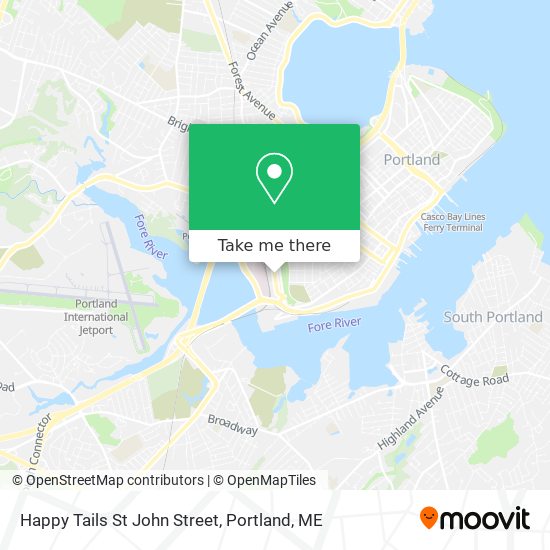 Happy Tails St John Street map