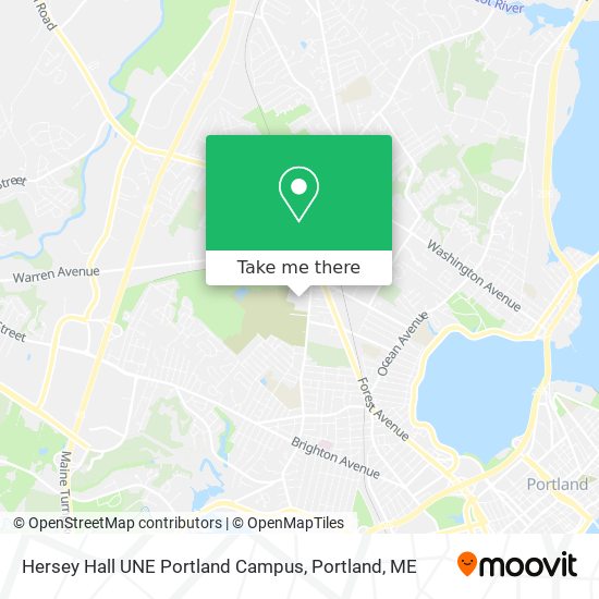 Mapa de Hersey Hall  UNE Portland Campus