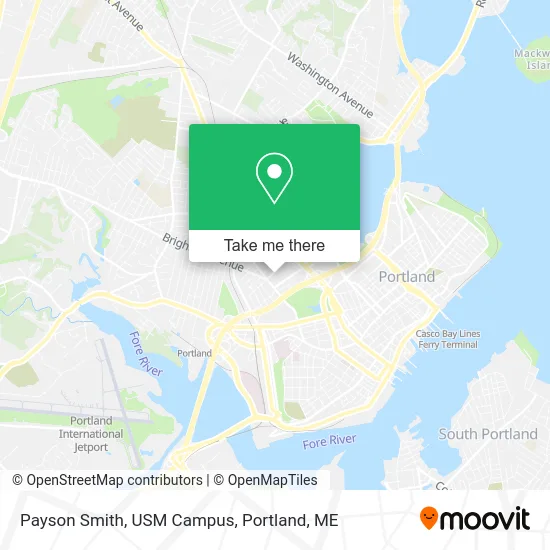 Payson Smith, USM Campus map