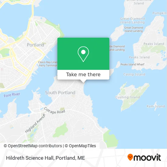 Hildreth Science Hall map