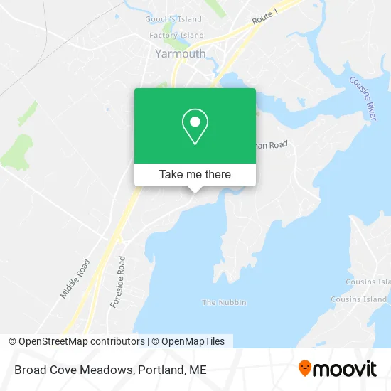Broad Cove Meadows map