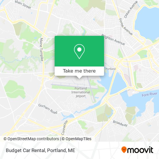 Budget Car Rental map