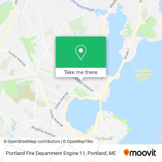 Portland Fire Department Engine 11 map