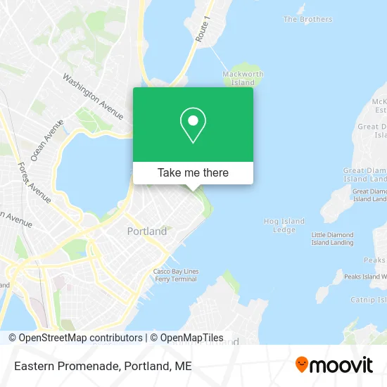 Eastern Promenade map