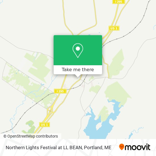 Northern Lights Festival at LL BEAN map