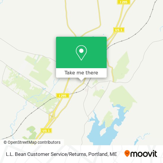 L.L. Bean Customer Service / Returns map