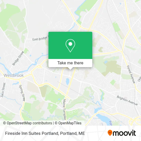 Fireside Inn Suites Portland map