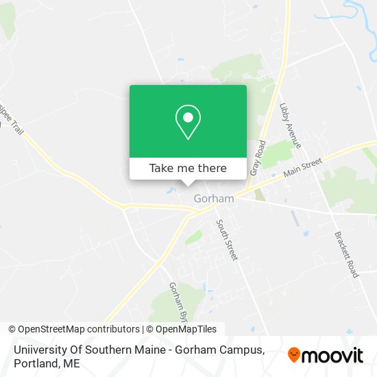 Uniiversity Of Southern Maine - Gorham Campus map