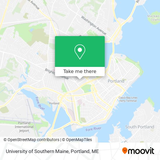 University of Southern Maine map