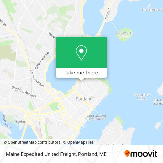 Maine Expedited United Freight map