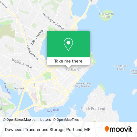 Downeast Transfer and Storage map