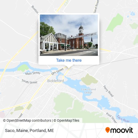 Mapa de Saco, Maine