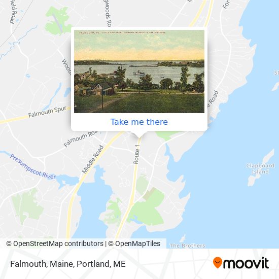 Falmouth, Maine map