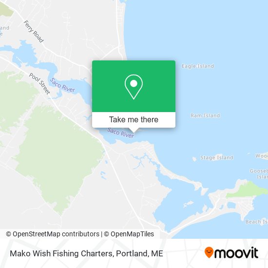 Mako Wish Fishing Charters map