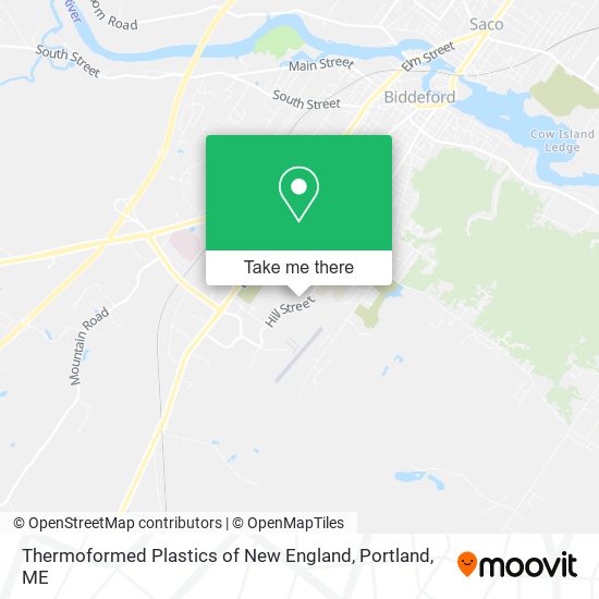 Thermoformed Plastics of New England map