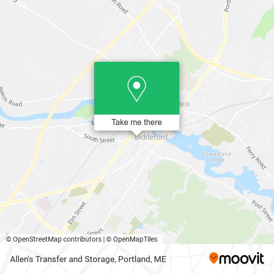 Allen's Transfer and Storage map