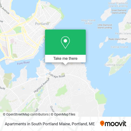 Apartments in South Portland Maine map