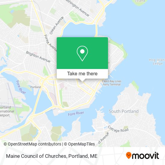 Maine Council of Churches map