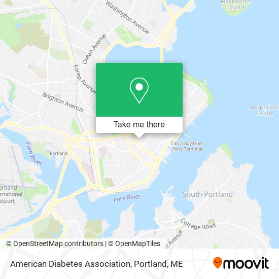 American Diabetes Association map