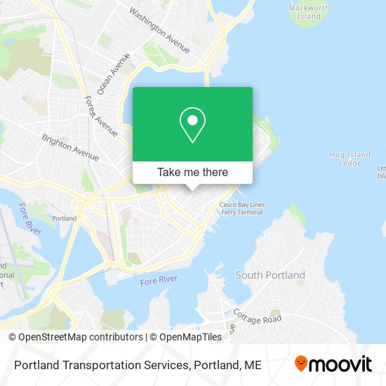 Portland Transportation Services map