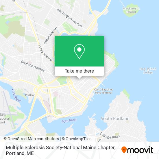 Multiple Sclerosis Society-National Maine Chapter map