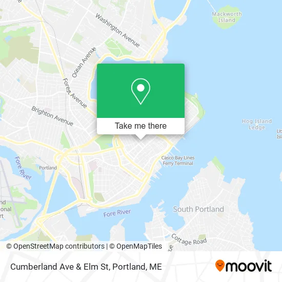Cumberland Ave & Elm St map