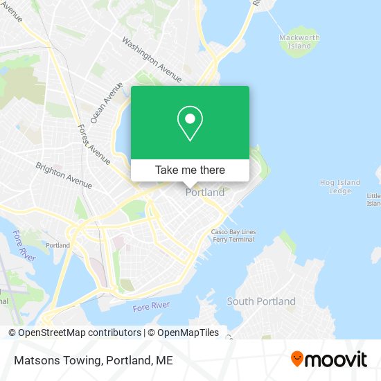 Matsons Towing map