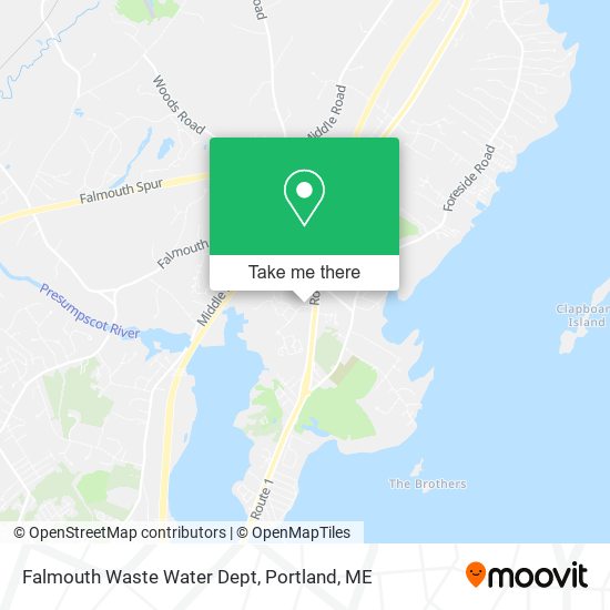 Falmouth Waste Water Dept map