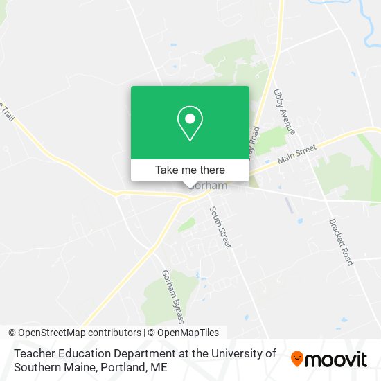 Teacher Education Department at the University of Southern Maine map