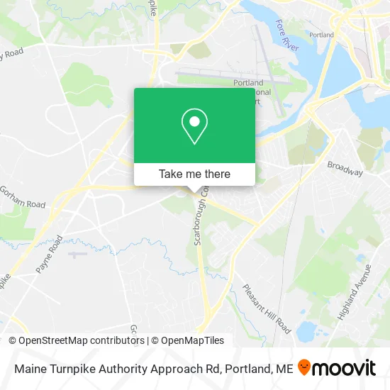 Maine Turnpike Authority Approach Rd map