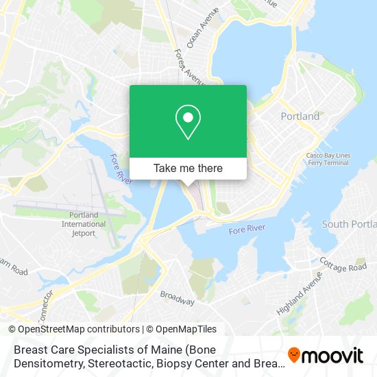 Breast Care Specialists of Maine map