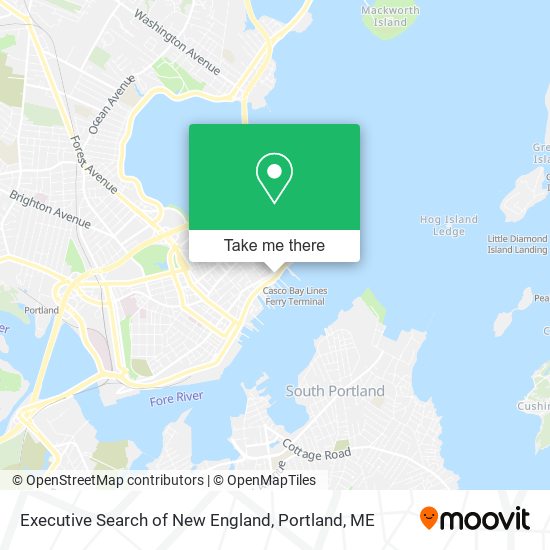 Executive Search of New England map