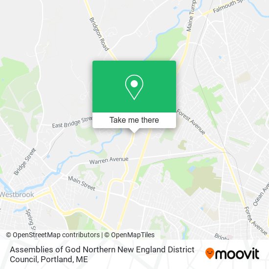 Assemblies of God Northern New England District Council map