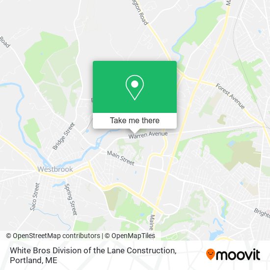White Bros Division of the Lane Construction map
