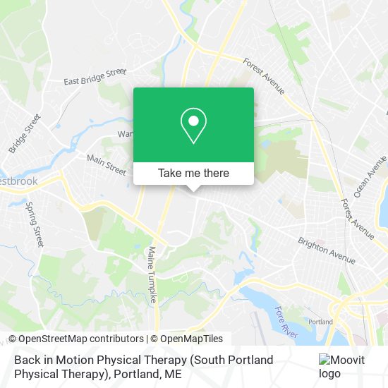 Back in Motion Physical Therapy (South Portland Physical Therapy) map