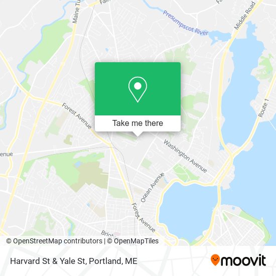 Harvard St & Yale St map