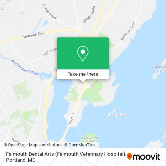 Falmouth Dental Arts (Falmouth Veterinary Hospital) map