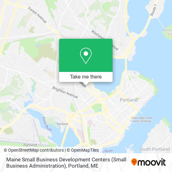Maine Small Business Development Centers (Small Business Administration) map