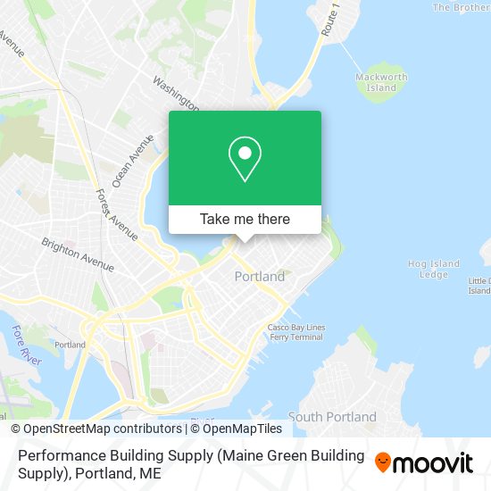 Performance Building Supply (Maine Green Building Supply) map
