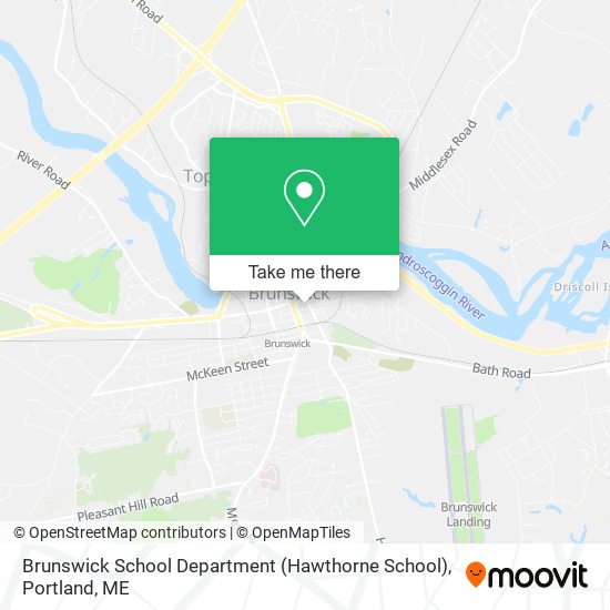 Brunswick School Department (Hawthorne School) map