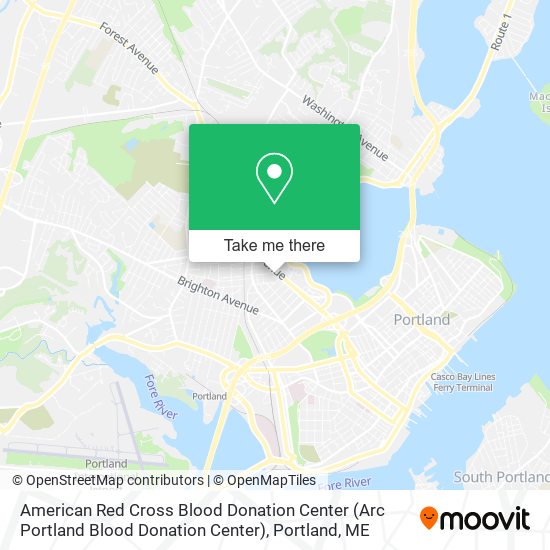 American Red Cross Blood Donation Center (Arc Portland Blood Donation Center) map