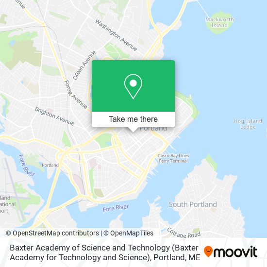 Baxter Academy of Science and Technology map